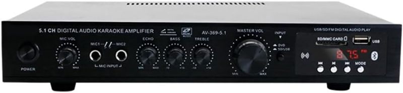 5.1 Channel Bluetooth Amplifier - High Power Immersive Audio With Overweight Bass Stereo Amplifier for Home Theater Stage Outdoor Use - Image 2