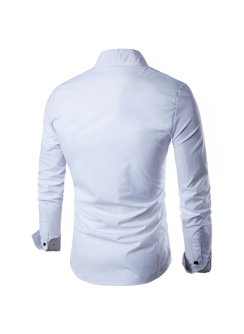 ريوكل قمصان رجالية مطبوعة بأزرار قمصان كاجوال بأكمام طويلة قمصان بقصّة Slim Fit قمصان رسمية مطاطية قمصان بقصّة عادية خالية من التجاعيد - Image 3