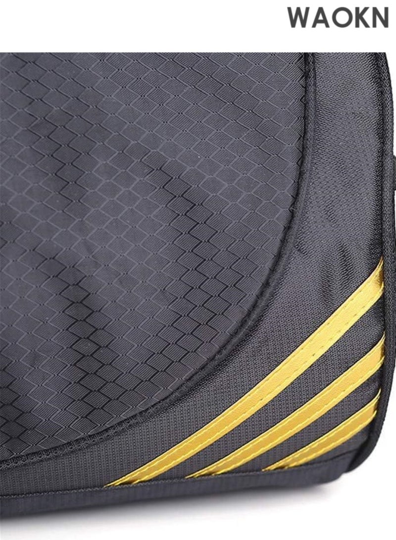 WAOKN Water Resistant Sports Gym Shoulder Bag - Travel Weekender Duffel Bag for Men & Women with Shoe Compartment - Lightweight Large Capacity Workout Bag for Fitness, Swimming & Beach - Gold Anti-Theft Durable Carry-On Bag - Image 2