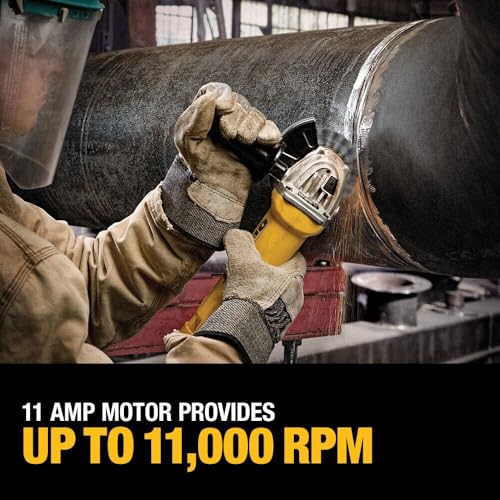 DEWALT Angle Grinder, 4-1/2-Inch, 11-Amp, 11,000 RPM, With Dust Ejection System, Corded (DWE402W) - Image 3