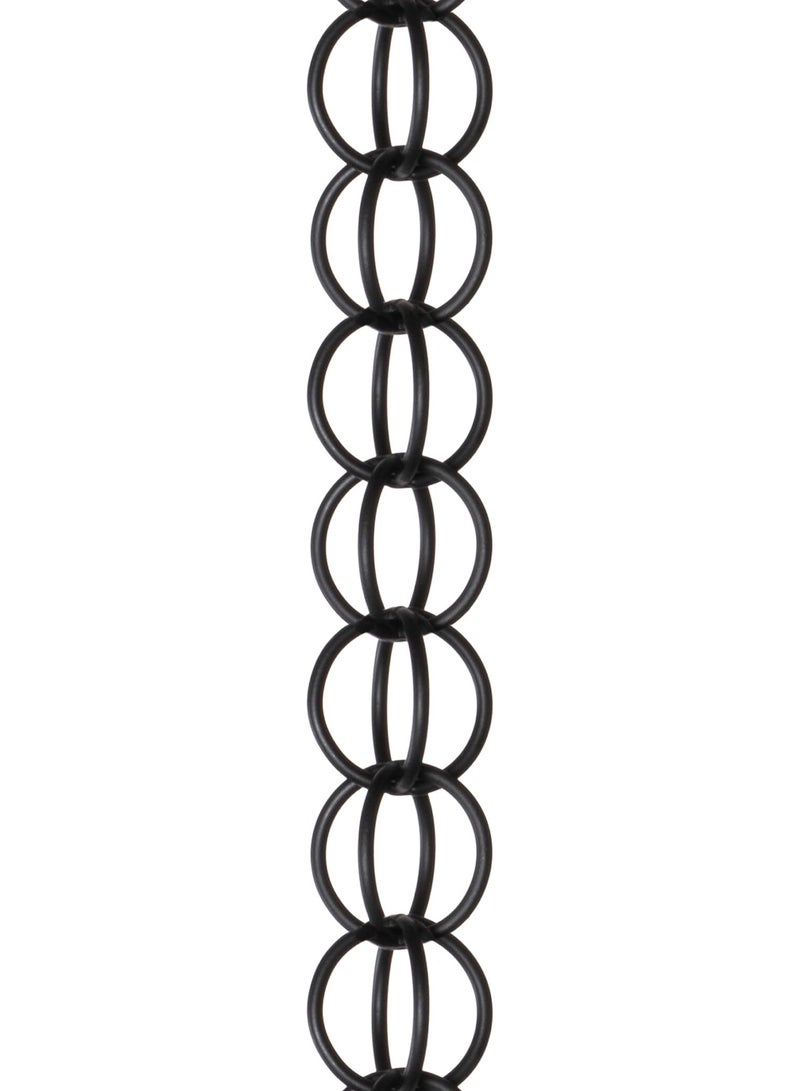 Monarch Rain Chains Aluminum Ring Black Rain Chains for Gutters â€“ 8.5 ft Black Decorative Rainchain Outdoor Durable Heavy Duty Gutter Chain Downspout, Modern Rainchains for Outside