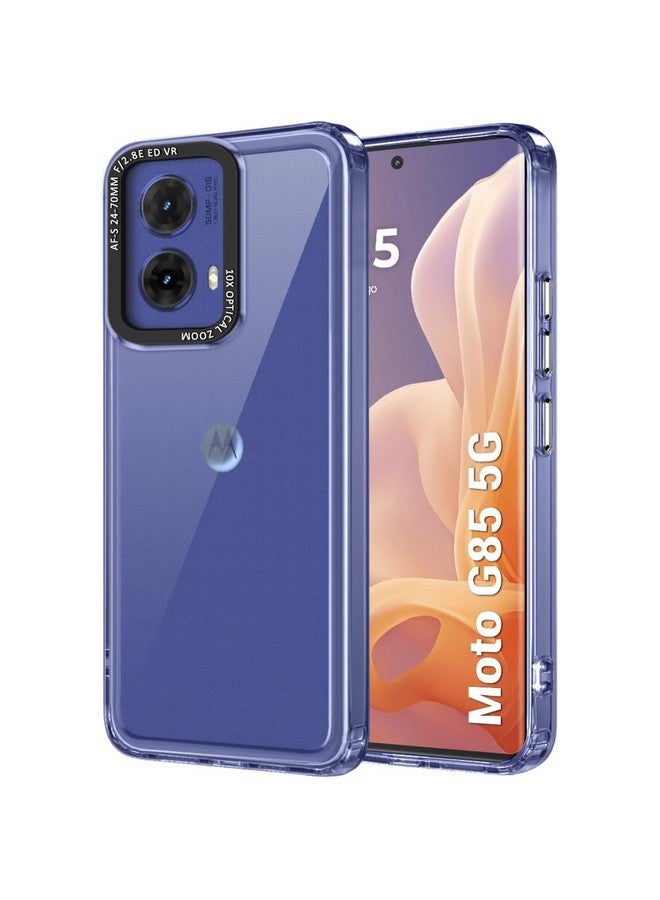 TheGiftKart Hybrid ShockProof Motorola Moto G85 5G Back Cover Case | Stylish Camera Border | Plated Buttons | Crystal Clear Hard Back Cover Case for Motorola Moto G85 5G (TPU & PC, Transparent Bumper) - Image 1