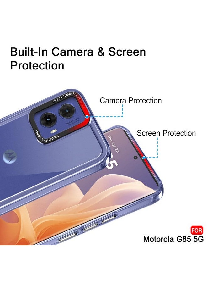 TheGiftKart Hybrid ShockProof Motorola Moto G85 5G Back Cover Case | Stylish Camera Border | Plated Buttons | Crystal Clear Hard Back Cover Case for Motorola Moto G85 5G (TPU & PC, Transparent Bumper) - Image 5