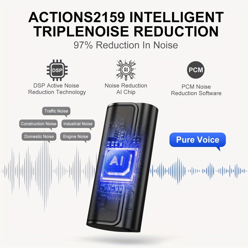 KeenPlus 64GB Voice Recorder 35 Days Digital Audio Recording Ultra HD Noise Reduction 5000mAh Type C Portable - Image 5