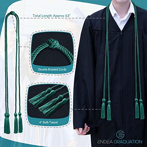 Endea Graduation Double Honor Cord (Emerald Green) - Image 3