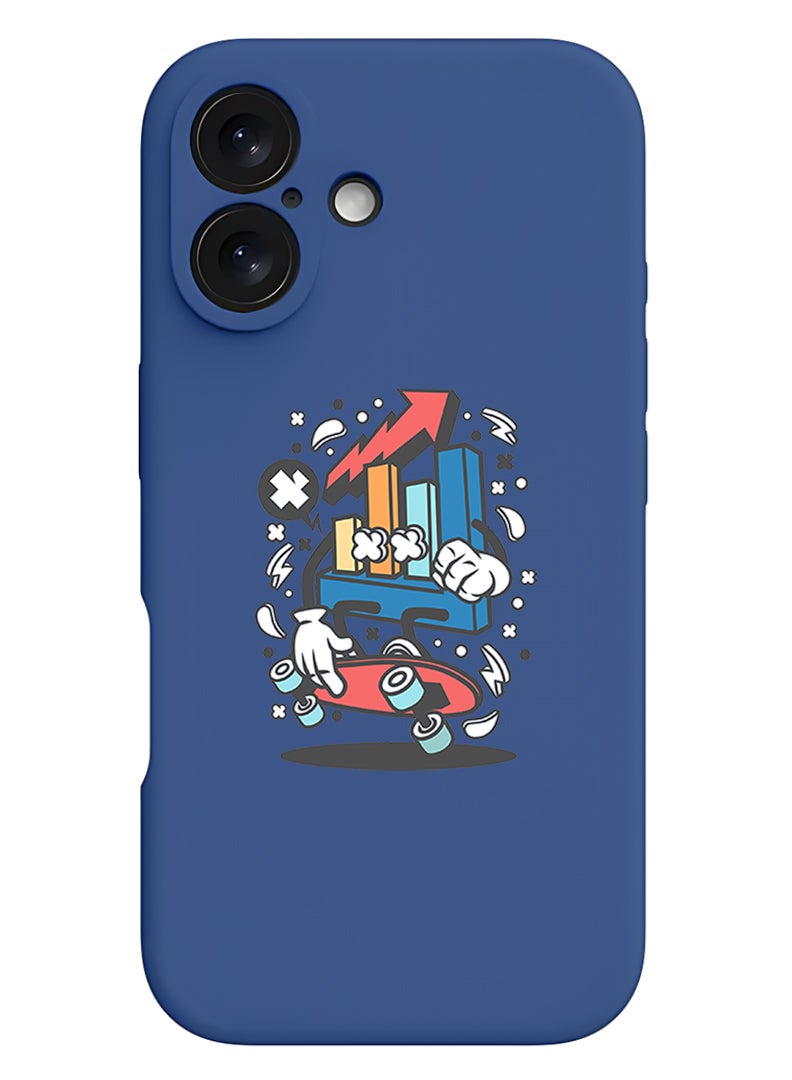 Theodor Protective Slim Fit Case Liquid Silicone Cover with Full Body Protection Anti-Scratch Shockproof Case For Apple iPhone 17 (Blue) Stocks Market - Image 1