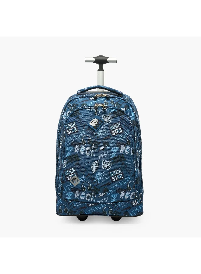 St.Right 18 Inch-Trolley Bag-Graffiti-3 Cmprt- (Polyester) Blue \ 32X25X47