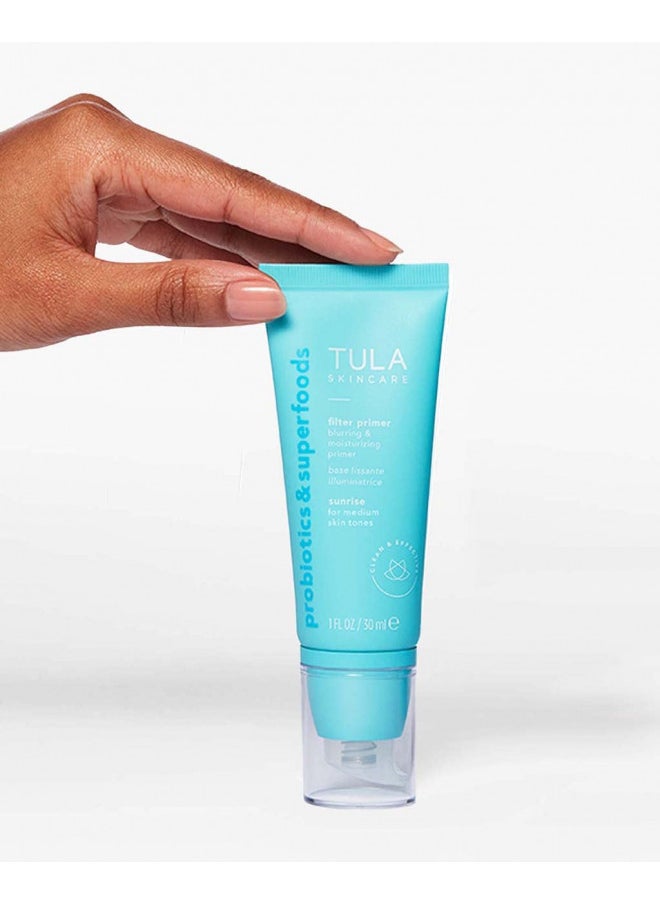 TULA TULA Skin Care Face Filter Blurring and Moisturizing Primer | Smoothing Face Primer, Evens the Appearance of Skin Tone & Redness, Hydrates & Improves Makeup Wear | Original/Sunrise 1 fl. oz.  - Image 2
