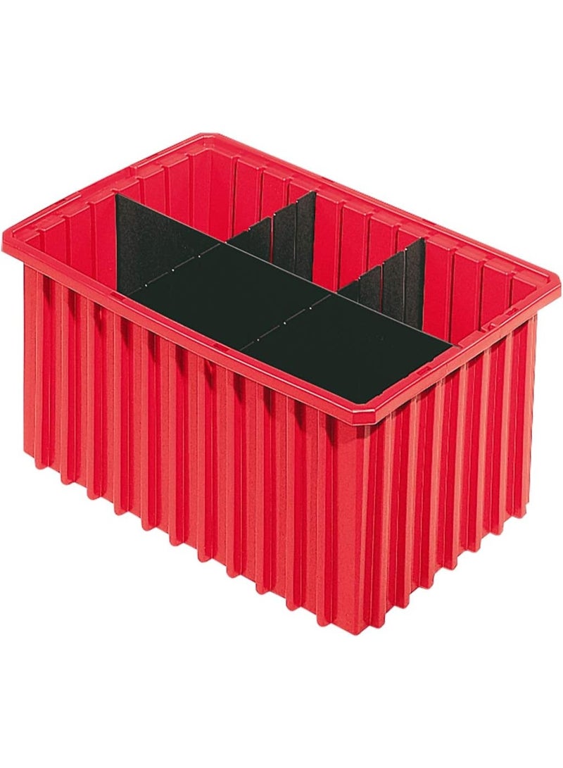 Akro-Mils Akro-Mils 42166 6 Pack Plastic Divider for Akro-Grid Slotted Stackable Dividable Storage Tote Container Box, Compatible with 33166, Long Divider  - Image 1
