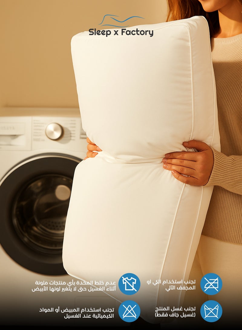 Premium Hotel Comfort Pillow – Microfiber Cover, Hypoallergenic Fill – Available in 800g, 1000g, 1300g, 1500g