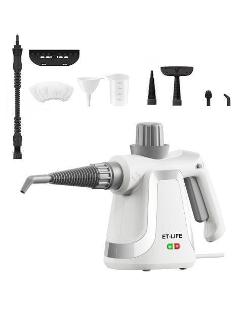 Handheld Steam Cleaner, 1000W Steamer for Cleaning, Multipurpose Portable Steam Cleaners for Home Use with Safety Lock and 9 Accessory Kit to Remove Grime, Grease and More, Save Time and Effort