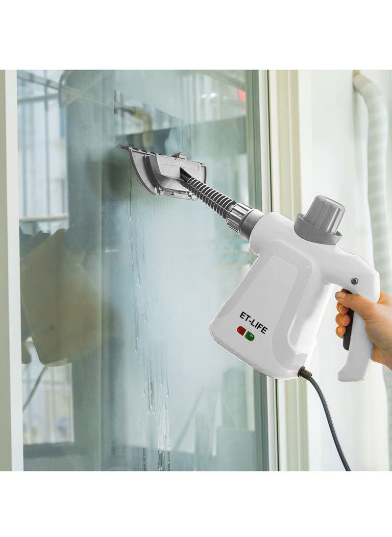 Handheld Steam Cleaner, 1000W Steamer for Cleaning, Multipurpose Portable Steam Cleaners for Home Use with Safety Lock and 9 Accessory Kit to Remove Grime, Grease and More, Save Time and Effort