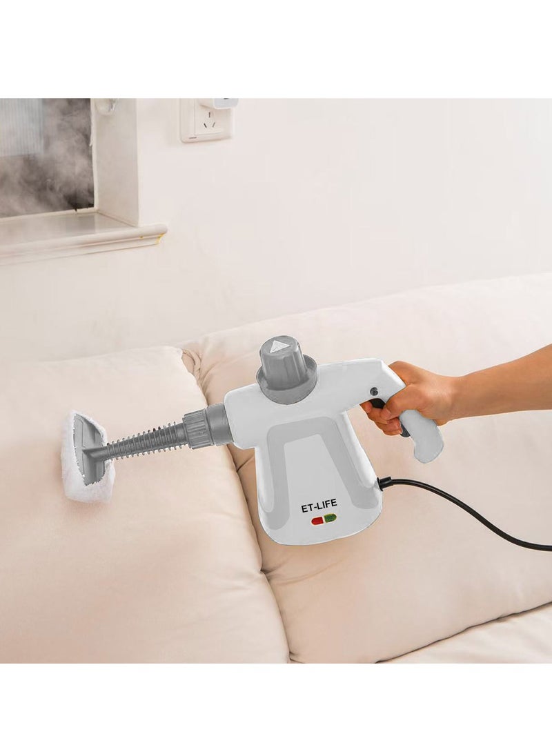 Handheld Steam Cleaner, 1000W Steamer for Cleaning, Multipurpose Portable Steam Cleaners for Home Use with Safety Lock and 9 Accessory Kit to Remove Grime, Grease and More, Save Time and Effort