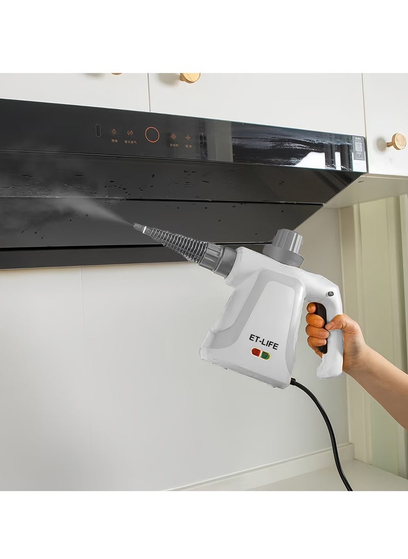 Handheld Steam Cleaner, 1000W Steamer for Cleaning, Multipurpose Portable Steam Cleaners for Home Use with Safety Lock and 9 Accessory Kit to Remove Grime, Grease and More, Save Time and Effort