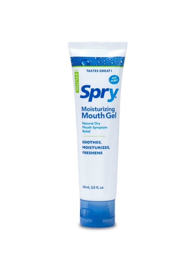 Spry Xylitol Dry Mouth Gel, Natural, Long Lasting Mint Free And Sugar Free Mouth Moisturizer For Dry Mouth Relief, Original Flavor, 2 Oz  - Image 1