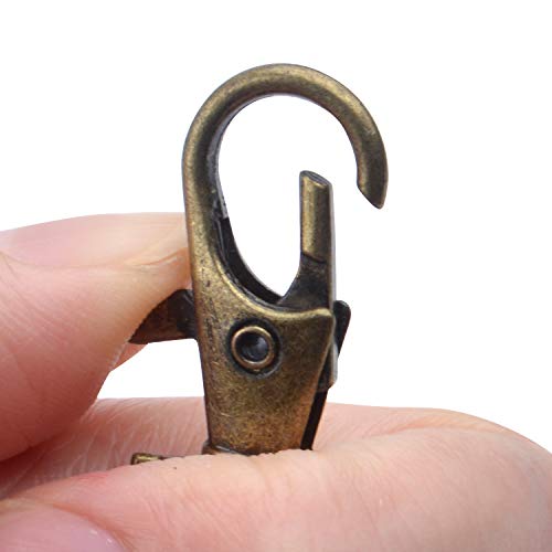 BronaGrand Bronze Lobster Claw Clasp Keychain,30 Pieces Swivel Clasps and 30 Pieces Keychain Rings for Craft Project Making - Image 4