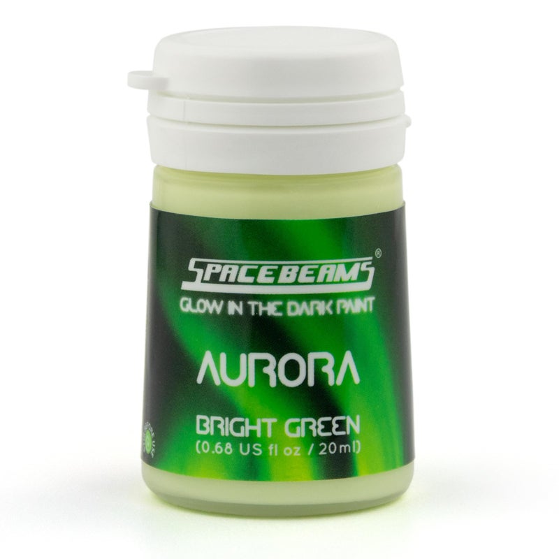 SpaceBeams Aurora Glow in the Dark Paint (0.68 Fl Oz) Bright Green Glow, Non-Toxic, Water Based - Image 4