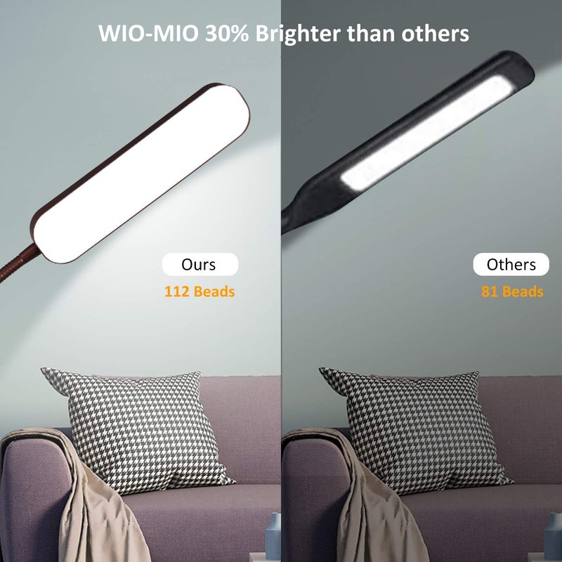Wio-Mio Floor Lamp, 15w/1000lm Bright LED Floor Lamp with Stepless Adjustable 3000K-6000K Colors and Dimmer, Remote and Touch Control Reading Lamp, Adjustable Gooseneck Floor Lamp for Living Room - Image 2