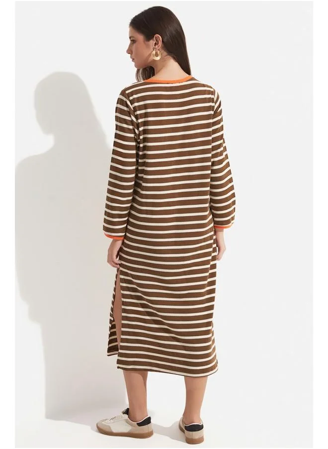 JUNE Striped Knit Dress