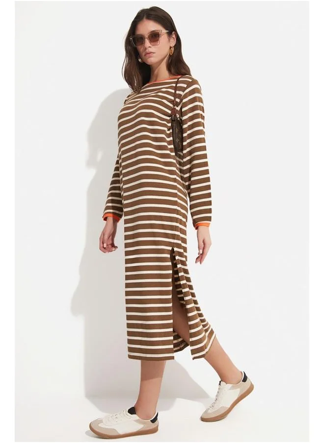 JUNE Striped Knit Dress