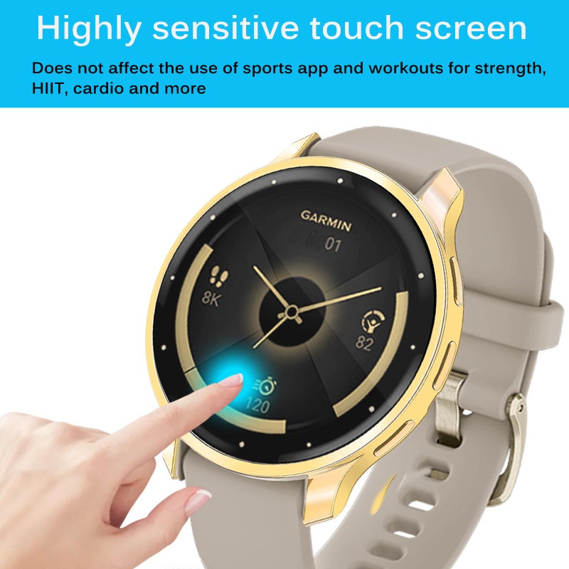 RICHONE [5Pack] RICHONE Screen Protector Compatible with Venu 3S GPS Smartwatch 41mm Case for Garmin Venu 3S Cases Resist Scratched Full Covers Flexible TPU Screen Protectors - Image 3