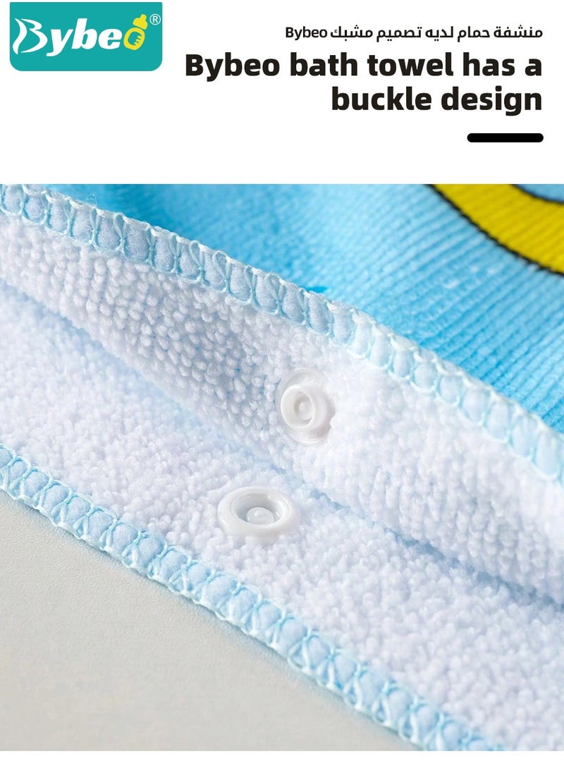 Bybeo Kids Poncho Hooded Towel, Quick Dry Toddler Bath Towels, Beach Swimming Towels, Ultra Soft and Absorbent Children Bathrobe with Hood for Boys Girls Baby  - Image 5