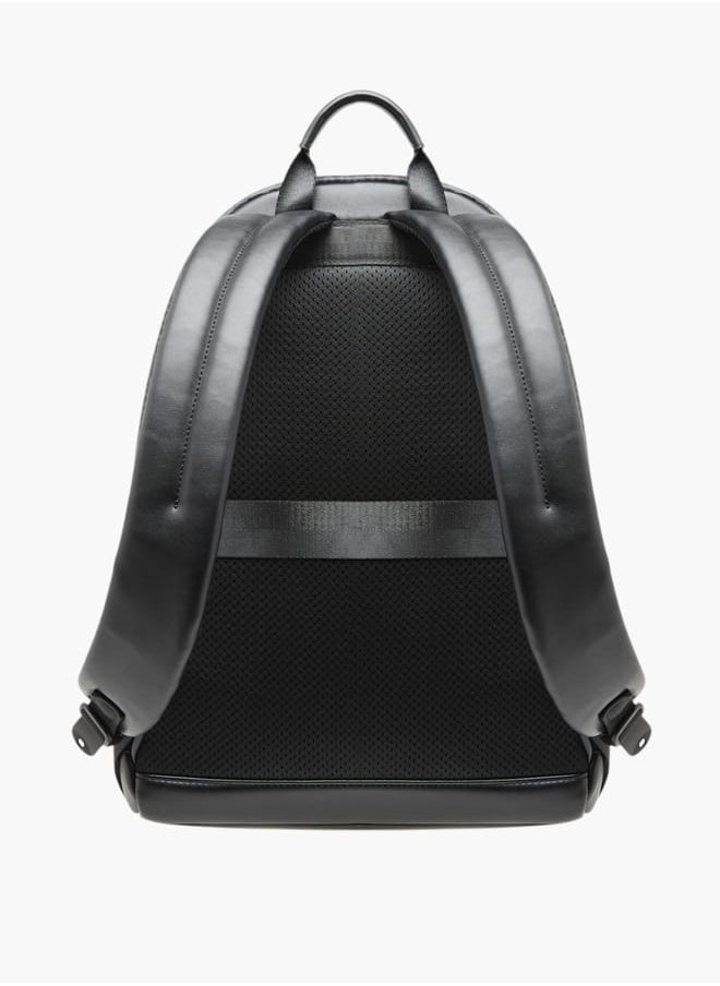 DUCHINI Monogram Print Backpack With Zip Closure And Laptop Compartment - 31X43X17 Cm  - Image 3