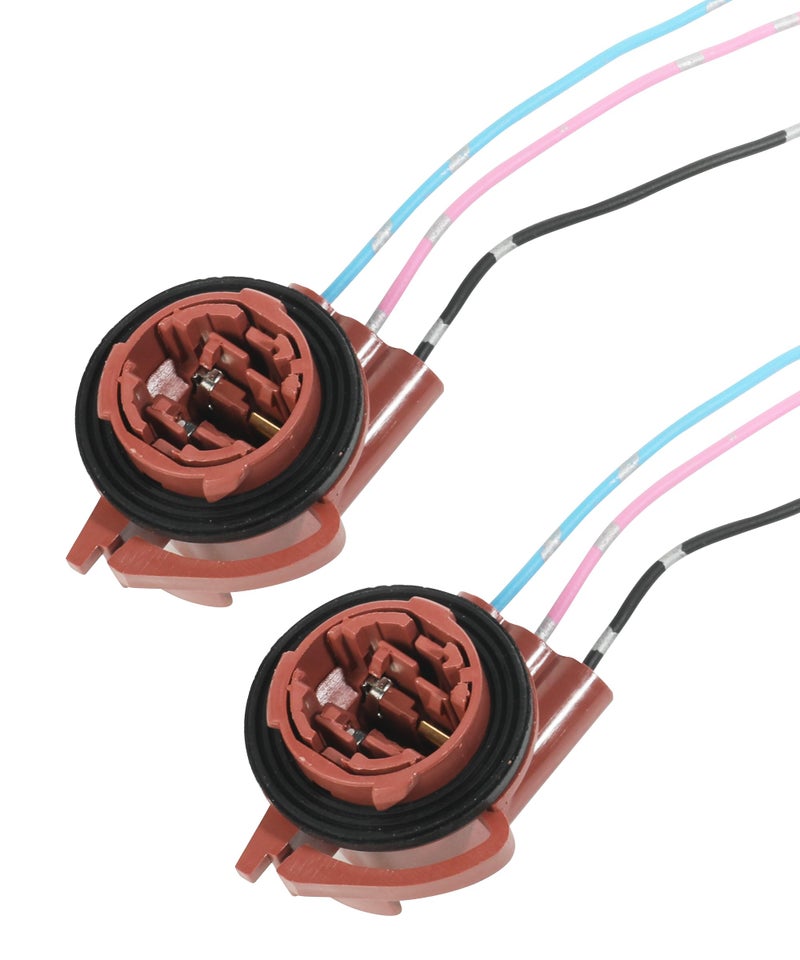 bylikeho 2PCS Turn Signal Socket,Tail Light Socket,Car Accessories Brake Light Socket Pre-Wired Harness Sockets,3156 3157 LED Bulb Adapters,Compatible with Turn Signal Light,DRL Lamps,Brake/Tail Light - Image 1