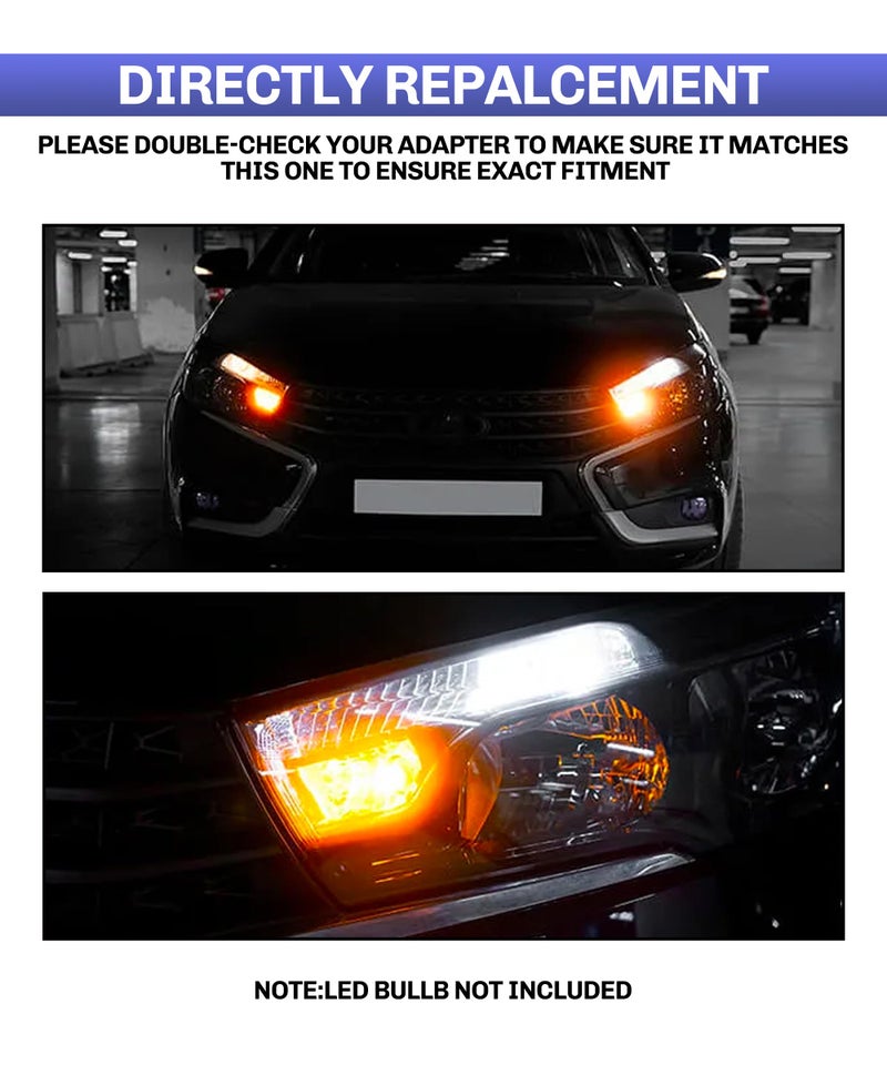bylikeho 2PCS Turn Signal Socket,Tail Light Socket,Car Accessories Brake Light Socket Pre-Wired Harness Sockets,3156 3157 LED Bulb Adapters,Compatible with Turn Signal Light,DRL Lamps,Brake/Tail Light - Image 5