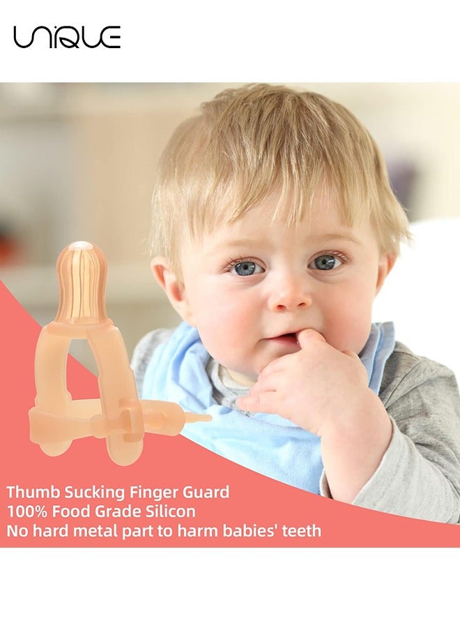 Unique Thumb Sucking Stop - 1-3 Years old Baby - Adjustable Thumb Guard for Thumb Sucking Silicone Thumb Sucking Treatment Kit for 3-36 Months Baby, Maximum for 1.95”-1.5" Wide Wrist  - Image 3