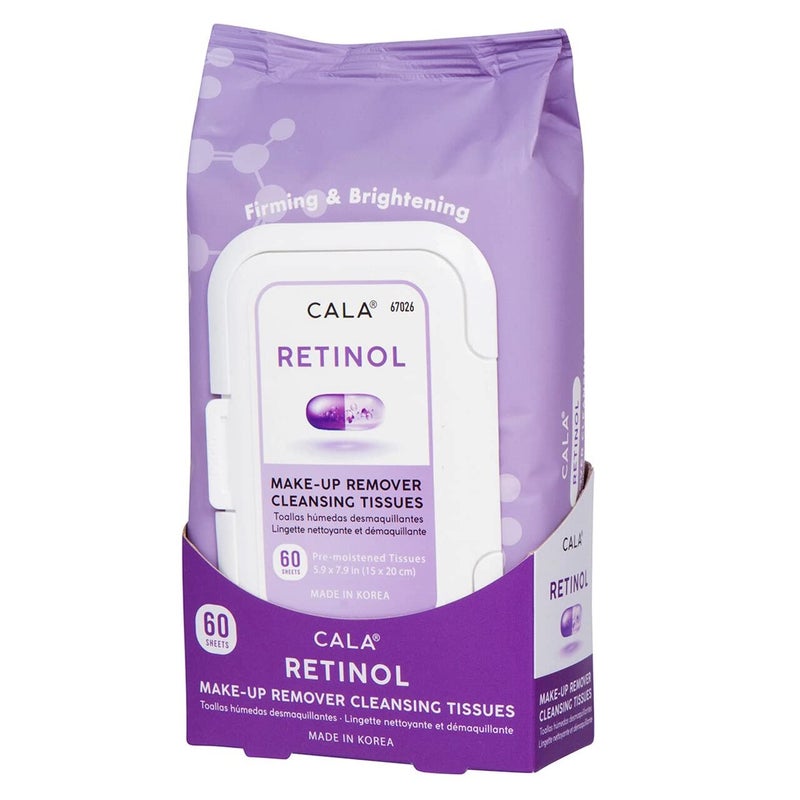 Cala Retinol makeup remover cleansing tissues 60 count 60 Count