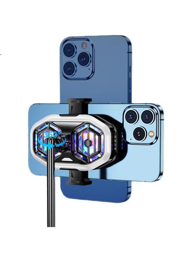 Masentek Dy58 Mobile Phone Radiator Semiconductor Cooling Back Clip Dual-Core Cooling Artifact Fan E-Sports Live Broadcast Low Noise Xiaomi Huawei Apple Compatible - Image 2