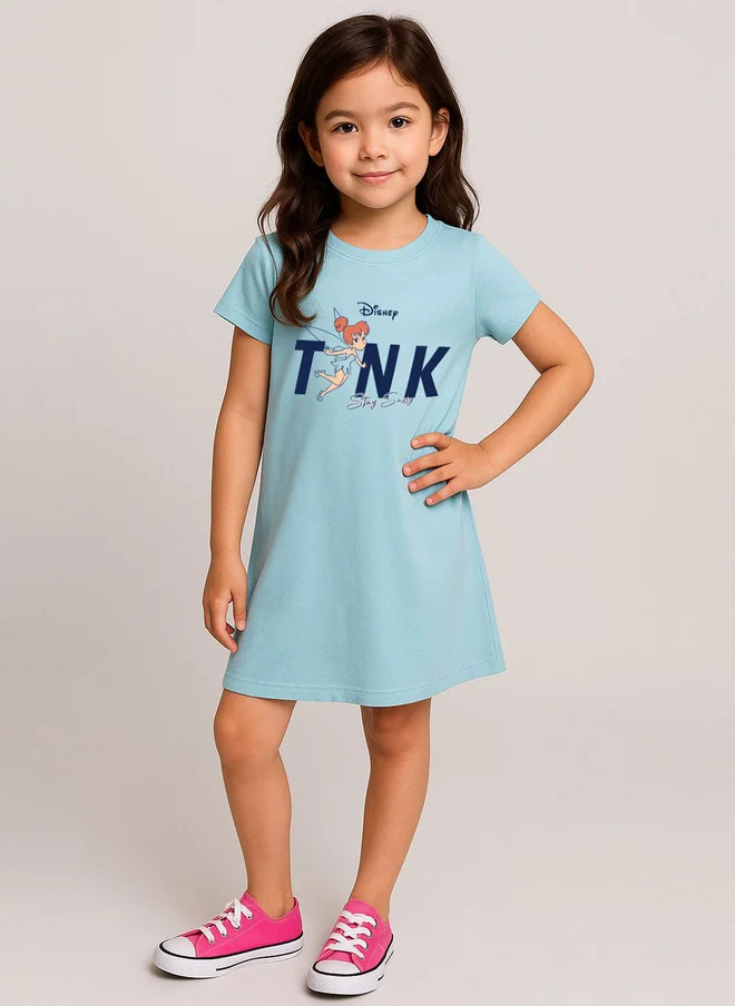 بونكيدز Disney Tinkerbell Printed Cotton T-shirt Dress for Girls