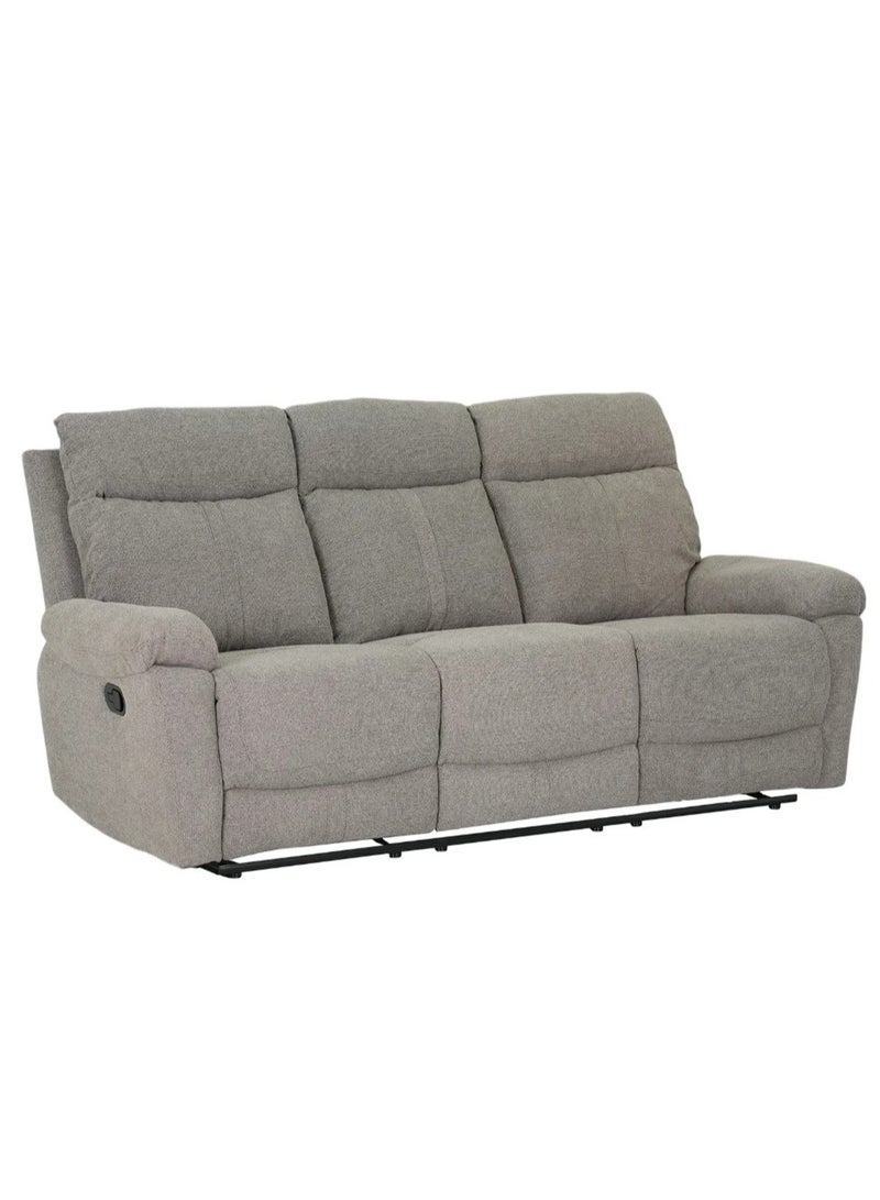 ROYALOAK Royaloak Ipoh Malaysian Fabric 3 Seater Recliner | Chair Recliner | Heavy-duty Metal Support | Fabric Upholstery | High Backrest Design | Tufted Detailing | Pillow Top Armrests | Pocket Springs - Image 3