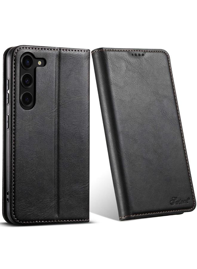 Suteni Case For Samsung Galaxy S22+ 5G J02 Oil Wax Wallet Leather Phone Case - Image 1