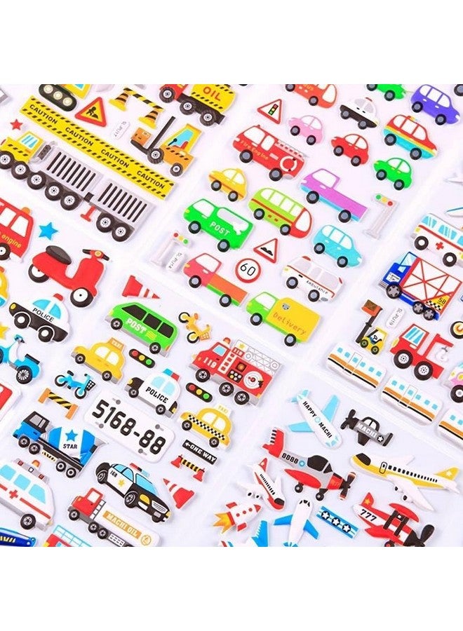 SUPER TOY 3D Puffy Stickers for Kids & Toddlers 4 Strap of 240+ Cars and Trucks Stickers, 3D Stickers Cars, Trains, Airplanes, Trucks Scrap Book Decoration for Boys & Girls (Vehicle Sticker) - Image 2