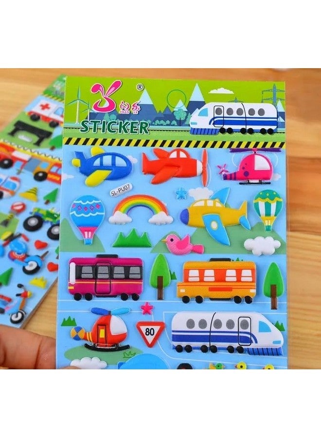 SUPER TOY 3D Puffy Stickers for Kids & Toddlers 4 Strap of 240+ Cars and Trucks Stickers, 3D Stickers Cars, Trains, Airplanes, Trucks Scrap Book Decoration for Boys & Girls (Vehicle Sticker) - Image 5