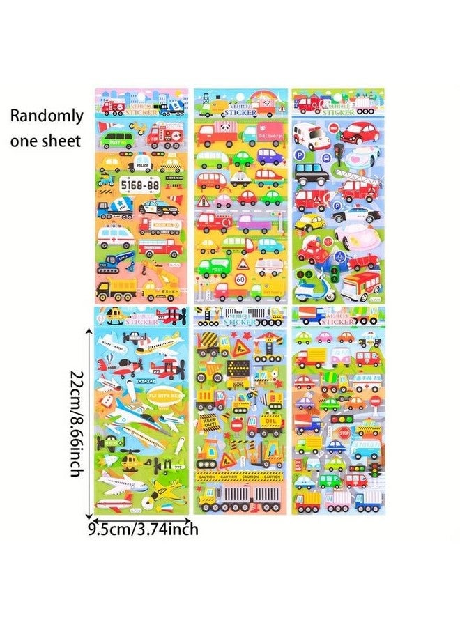 SUPER TOY 3D Puffy Stickers for Kids & Toddlers 4 Strap of 240+ Cars and Trucks Stickers, 3D Stickers Cars, Trains, Airplanes, Trucks Scrap Book Decoration for Boys & Girls (Vehicle Sticker) - Image 3