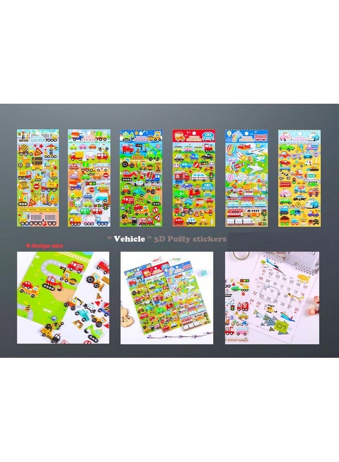 SUPER TOY 3D Puffy Stickers for Kids & Toddlers 4 Strap of 240+ Cars and Trucks Stickers, 3D Stickers Cars, Trains, Airplanes, Trucks Scrap Book Decoration for Boys & Girls (Vehicle Sticker) - Image 4