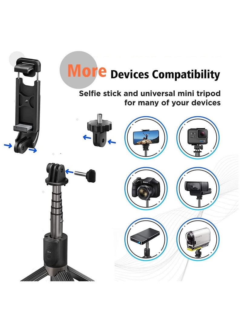 Selfie Stick, 3 in 1 Extendable Selfie Stick Tripod with Detachable Bluetooth Wireless Remote Phone Holder for iPhone 12/Xs/iPhone 8/iPhone 11/11pro, Galaxy S10/S9 Plus/S8/Note8