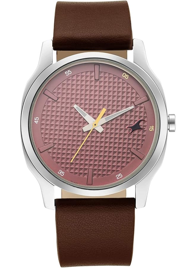 فاستراك ساعة كوارتز رجالية بشاشة تناظرية وسوار جلدي 3255Sl01 - Image 2