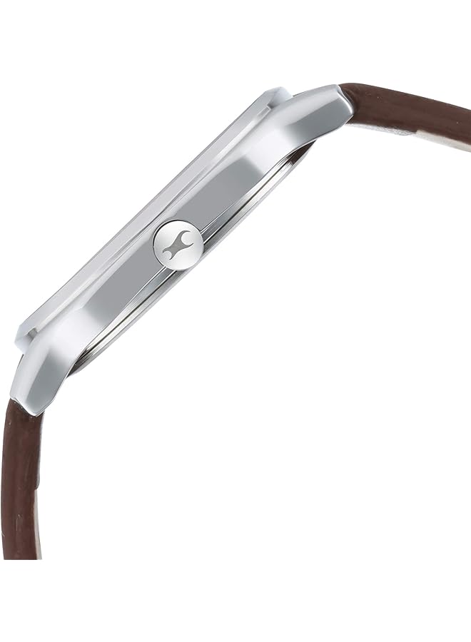 فاستراك ساعة كوارتز رجالية بشاشة تناظرية وسوار جلدي 3255Sl01 - Image 4