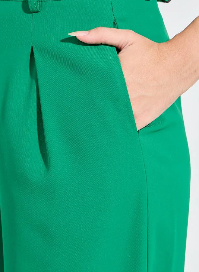 Take Two Solid Wide Leg Pants by Styli
