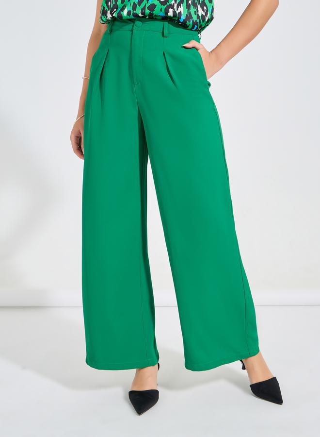 Take Two Solid Wide Leg Pants by Styli - Image 2