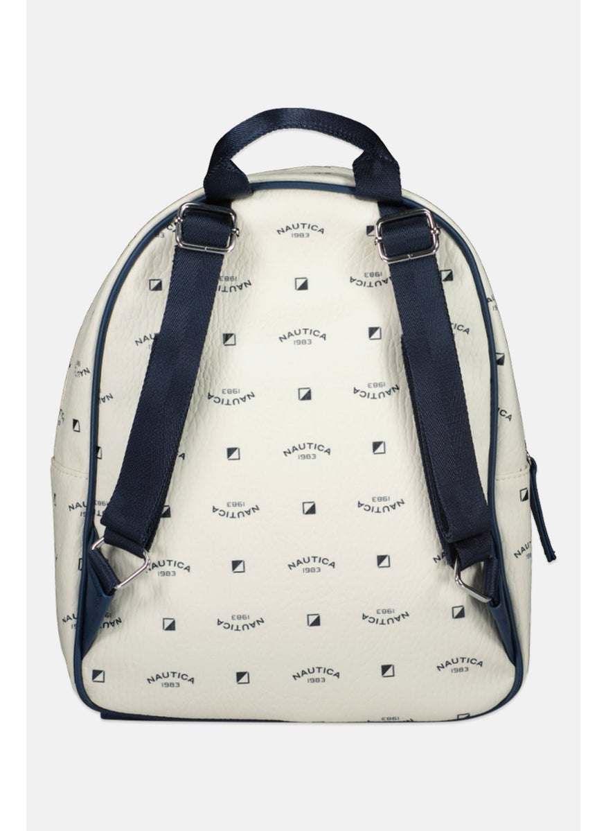 NAUTICA Women Brand Logo Backpack, Off White  - Image 2