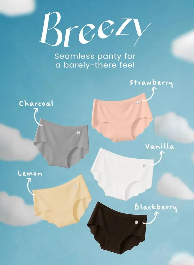 Clovia  Lemon Yellow Breezy Seamless Hipster Panty for Women | Best Price UAE