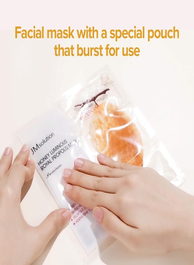 JMsolution Honey Royal Propolis Mask - 5EA Premium Set | Patented Ingredients | Infused with 5 Honey Extracts for Ultimate Nourishment and Firming | Korean Skin Care | Double S Relaxing Complex - Image 4