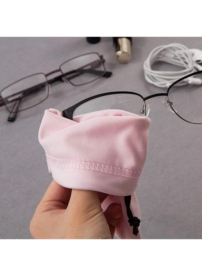 Soft Eyeglass Pouch 3 Pack - Pouch for glasses Microfiber Screen Cleaning Bag - Image 2