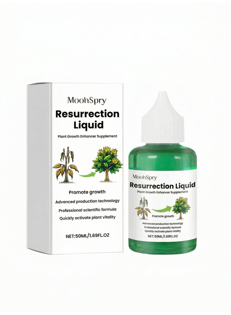 MOONSPRY 50ml Plant Activation Liquid Solution – Plant Resurrection & Growth Enhancer, Liquid Fertilizer for Seedlings, Rooting Hormones for Cuttings, Plant Growth Supplement - Image 1