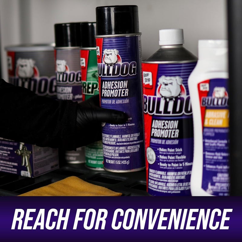 Klean Strip Bulldog Adhesion Promoter for Polyolefin Plastic Quick Dry Adhesion Promoter for Paint Prep - Fills 320 Grit Scratches - 15 Ounce Aerosol - Image 4